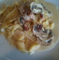 フィットチーネ　キノコのクリームソース