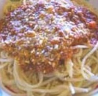 ミートソースボロニア風