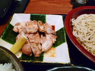 鶏もも焼き＋ご飯と十割そばセット