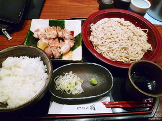 鶏もも焼き＋ご飯と十割そばセット