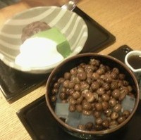 豆カンと抹茶ババロア