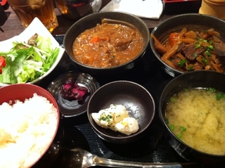 もつ煮カレーセット