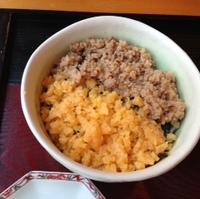 葱煮麺と二色丼