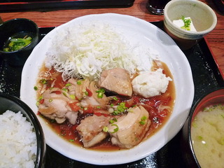 鶏肉の黒酢あんかけ定食