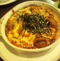 半熟卵とつくねのドリア