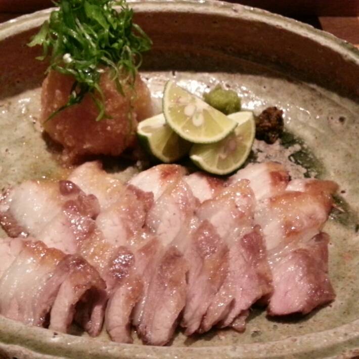 三元豚バラ肉炙り岩塩焼き