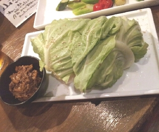 春キャベツの肉味噌マヨネーズ