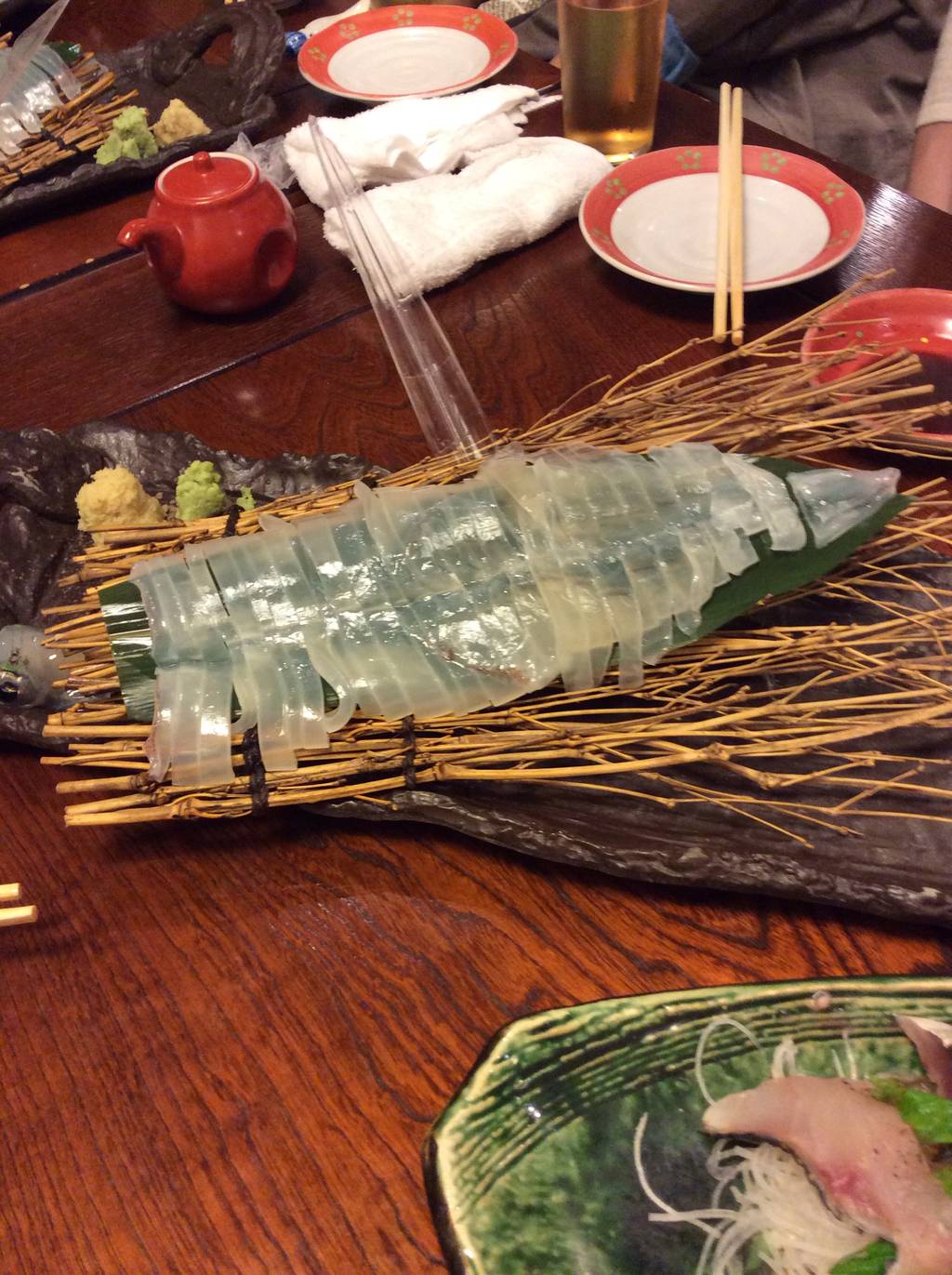 活スルメイカ姿造り