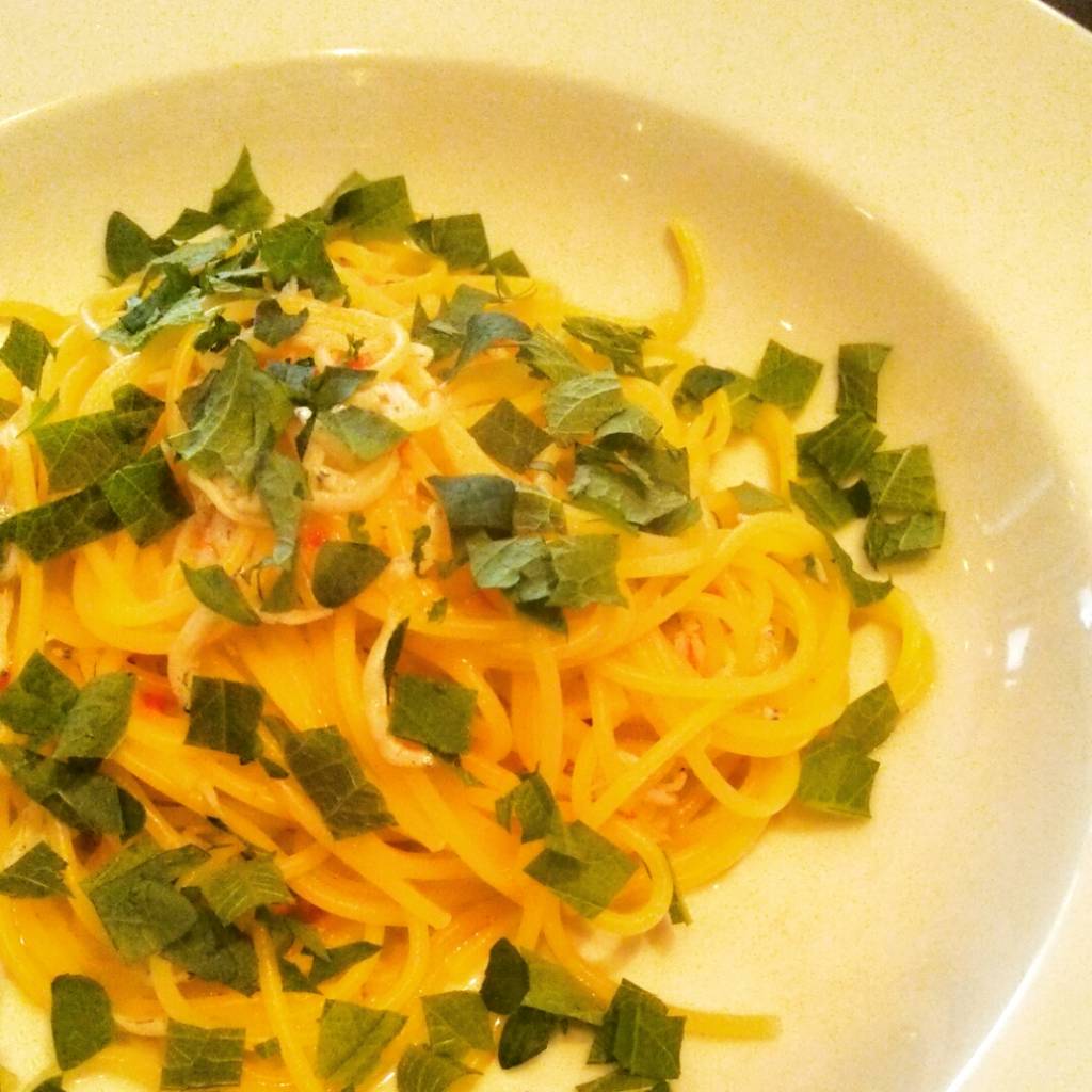 しらすと大葉のオイルスパゲッティ