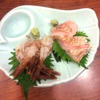 ノドグロとがすえびの盛り合わせ