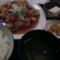 若鶏の甘酢あんかけ定食