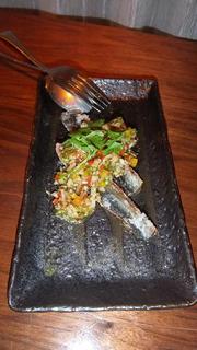 鰯の竜田揚げ　香味ソース