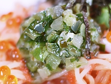 魚介と明太子の冷製カッペリーニ