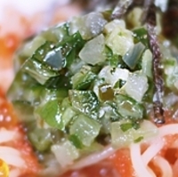 魚介と明太子の冷製カッペリーニ