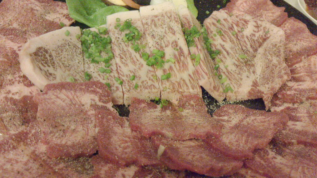 サーロインステーキ・塩タン、カルビ