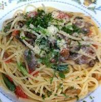 豚バラ肉と小松菜のスパゲッティ