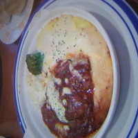 ハンバーグオムライスグラタン