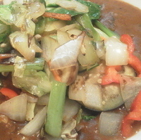 野菜炒めカレー