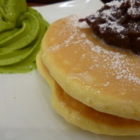 宇治抹茶あずきパンケーキ