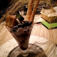 ブルーベリーとヨーグルトのパフェ