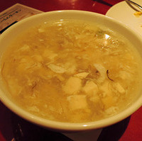 鮑と豆腐のとろみスープ