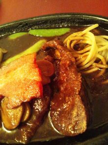 レバーステーキ