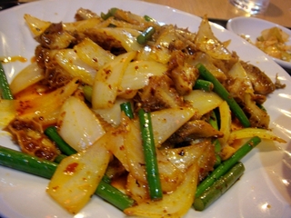 牛モツの四川風炒め