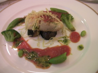 カレイのポワレ　２色ソース