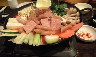 スパムが入った鍋