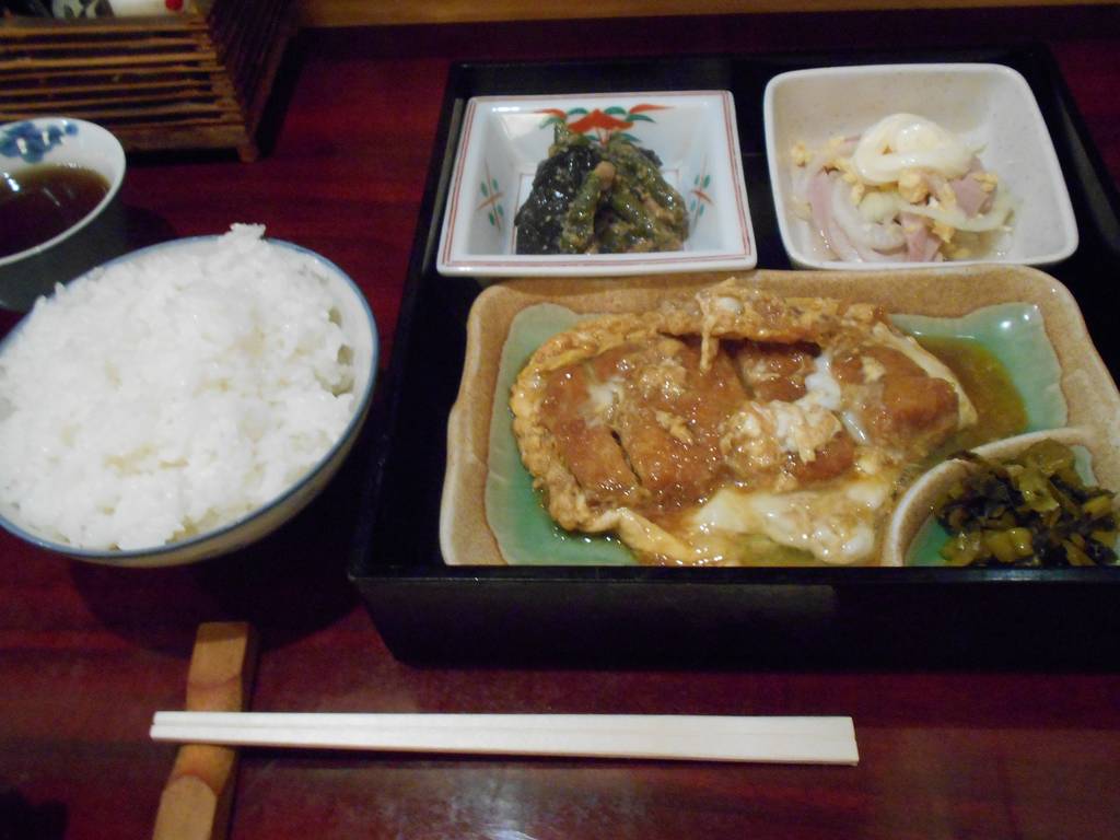 日替わり定食 この日はかつとじの定食でした。
