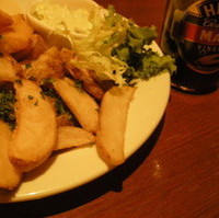 フィッシュ＆チップス　モルトビネガーとタ…