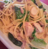 チキンと水菜のクリームソース