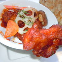 秋の根菜とチキンフライセット