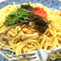 明太子と海老としめじの青じそ風味