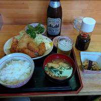 牡蠣フライ、鰺フライ　定食