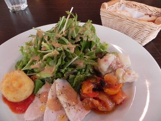 鶏肉と水菜のトマトソース