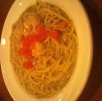 エビとバジルのパスタ