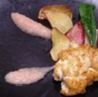 蕪と白子のムニエル玉ねぎソース