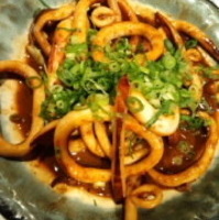 スルメイカの特製ワタ炒め