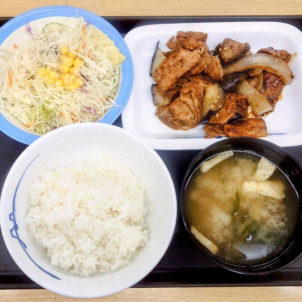 豚と茄子の辛味噌炒め定食