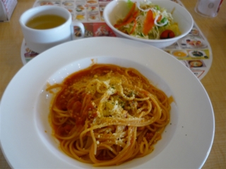 自家製トマトソースのスパゲティセット