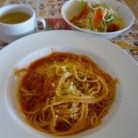 自家製トマトソースのスパゲティセット