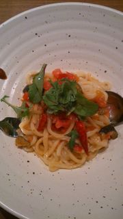 パスタ風うどんアラビアータ