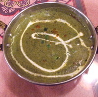 ほうれん草とチキンのカレー