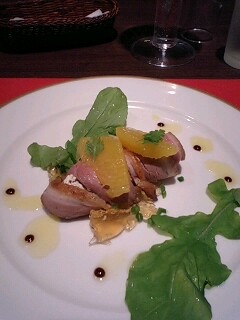 鴨ローストとクリームチーズのソーセージ仕立て