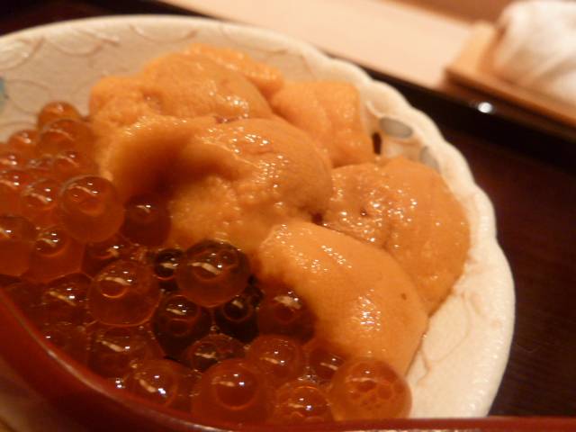 筋子とバフン雲丹