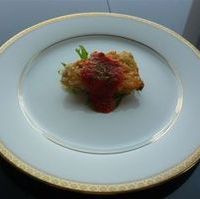 アジのフライのトマトソース添え