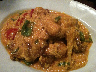 ソフトシェルクラブのカレーいため