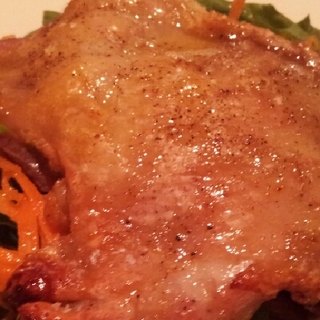 パリッとジューシー薩摩若シャモと青森県田子町産にんにくのロースト