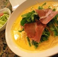 ハム、ベーコン、ほうれん草のカボチャクリ…